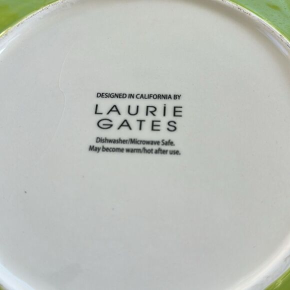 Laurie Gates 4Pc Green Embossed Square Dinner Plates - Picture 5 of 5